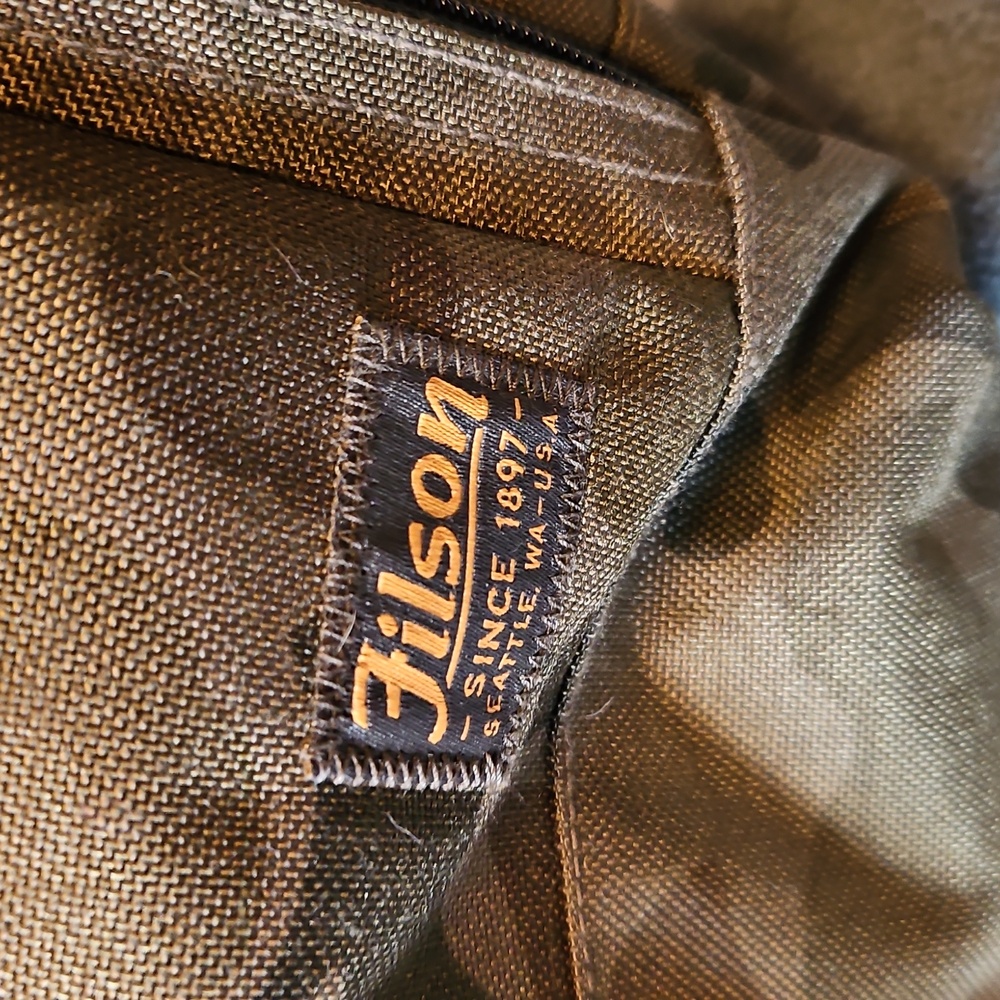 NWT FILSON Dryden Briefcase Dark Shrub Camo Nylon Leather Shoulder Bag - Picture 2 of 4